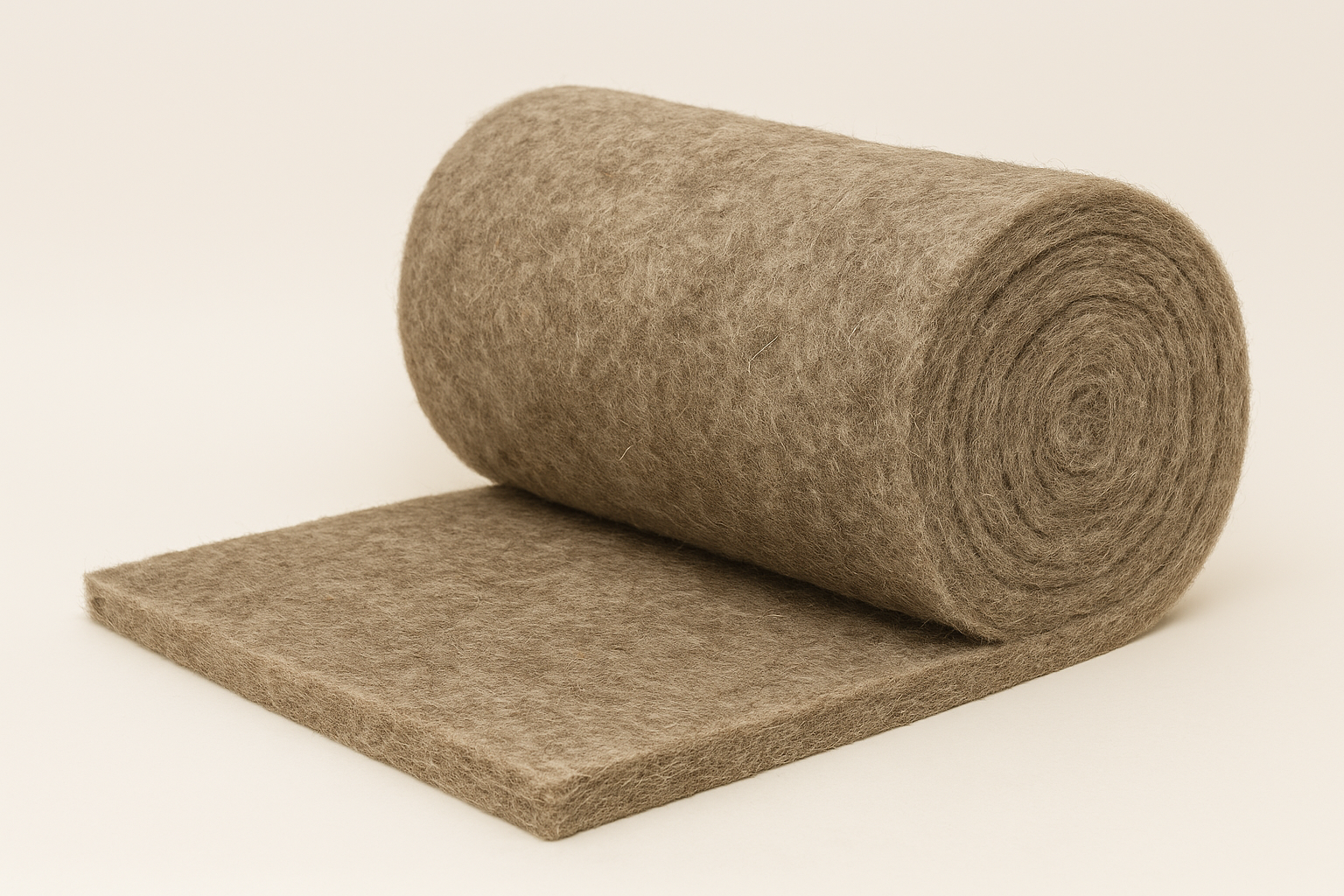 100 MM Premium Dämmvlies aus Schafwolle 12 Meter